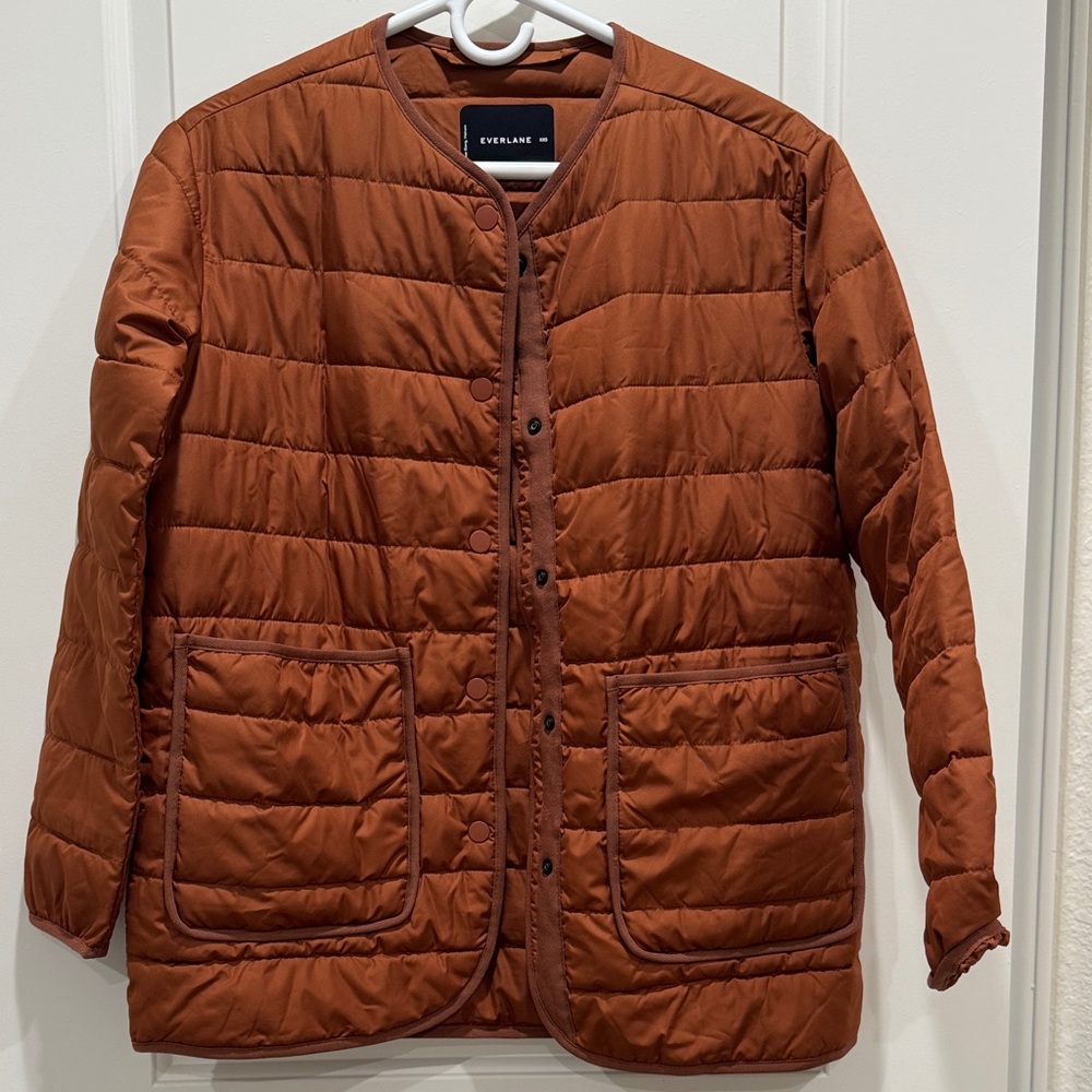 Everlane Women's Quilted Puffer Jacket in Rust